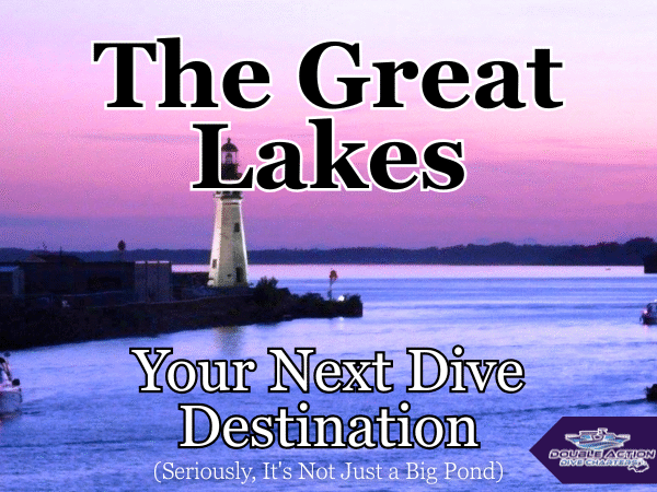 A lighthouse off the beach in the Great Lakes